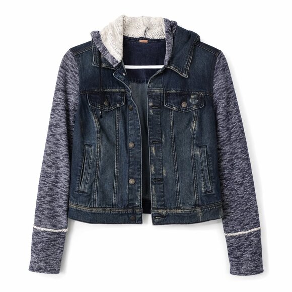 Free People Jackets & Blazers - BNWT Free People Denim and knit Jacket - Size M - Retail $209